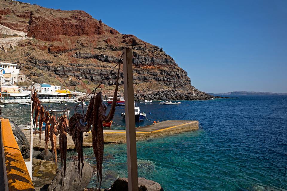 La comida de Santorini